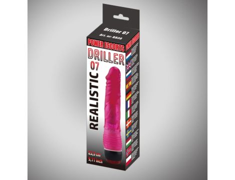 Driller 07 red 21,5 cm realistic vibrating - 2