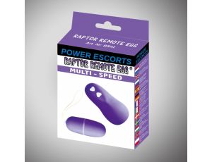 Zdalne Jajeczko Wibrujące Raptor Power Escorts Fioletowe
