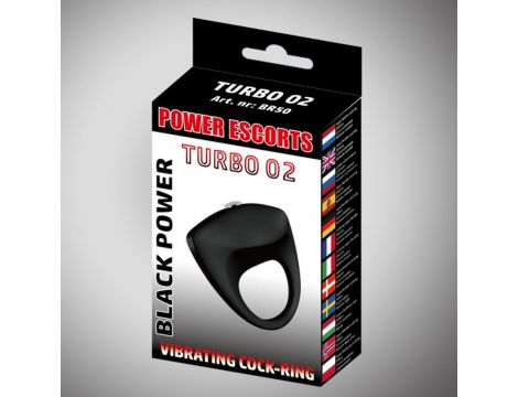 Turbo 02 black vibratinging cockring - 2