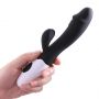 Wibrator króliczek silikonowy Power Escorts 20 cm czarny - 6