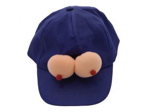Czapka z piersiami Kinky Pleasure niebieska uniwersalna