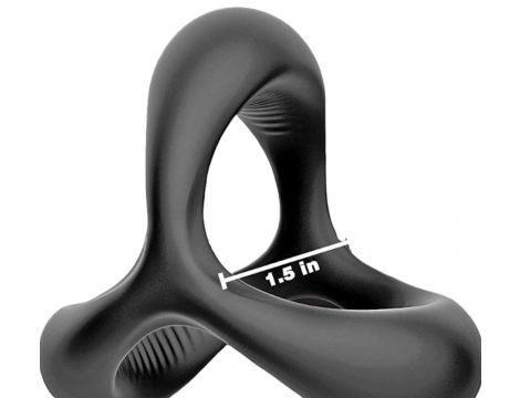 Ring- 3in1 Cockring Black - 2