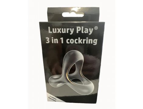 Ring- 3in1 Cockring Black