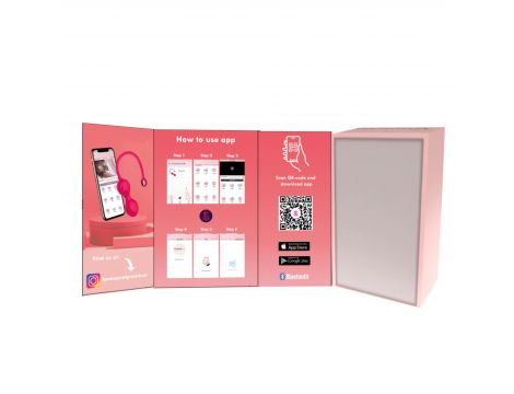 Kulki Kegla Lovesecret Premium z aplikacją różowe silikonowe USB 22 cm - 2
