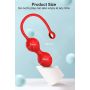 Kulki Kegla Lovesecret Premium z aplikacją różowe silikonowe USB 22 cm - 15