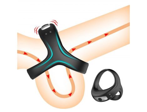 Wibrujący pierścień erekcyjny Lovesecret Premium silikonowy wodoodporny USB - 3