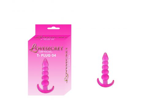 Korek analny Lovesecret T Plug 04 różowy 12 cm - 2