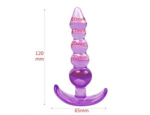 Korek analny TPE Lovesecret T Plug 05 fioletowy 12 cm