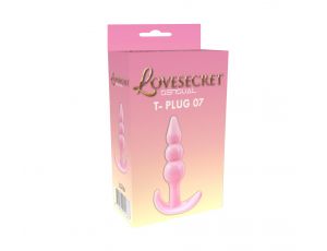 Korek analny Lovesecret T Plug 07 różowy 9 cm