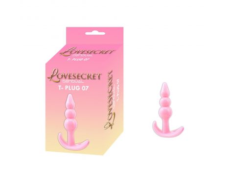 Korek analny Lovesecret T Plug 07 różowy 9 cm - 2
