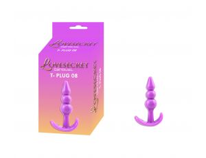 Korek analny Lovesecret Sensual T Plug 08 fioletowy 9,3 cm