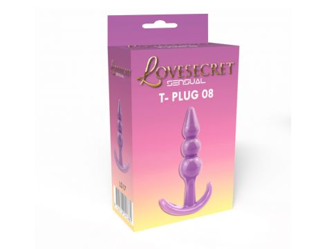 Korek analny Lovesecret Sensual T Plug 08 fioletowy 9,3 cm - 2