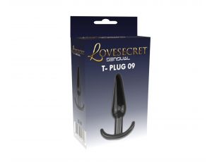 Korek analny Lovesecret T Plug 09 czarny 12 cm TPE