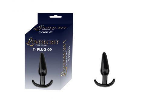 Korek analny Lovesecret T Plug 09 czarny 12 cm TPE - 2