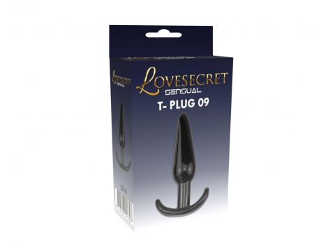 Korek analny Lovesecret T Plug 09 czarny 12 cm TPE
