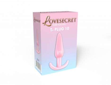Korek analny Lovesecret Sensual T Plug 10 różowy 12,3 cm - 2