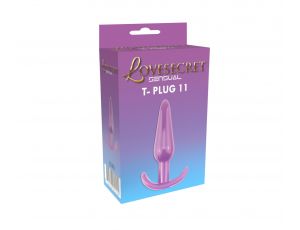 Korek analny elastyczny TPE Lovesecret Sensual fioletowy 12,3 cm
