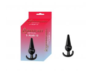 Korek analny Lovesecret Sensual T Plug 12 czarny 12,6 cm