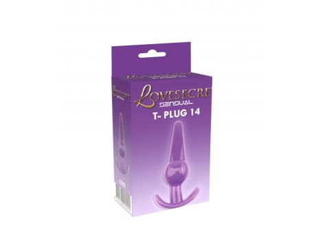 Korek analny elastyczny TPE Lovesecret Sensual fioletowy 12,6 cm - 2