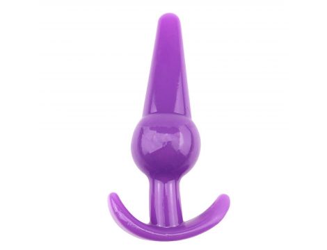 Korek analny elastyczny TPE Lovesecret Sensual fioletowy 12,6 cm - 3