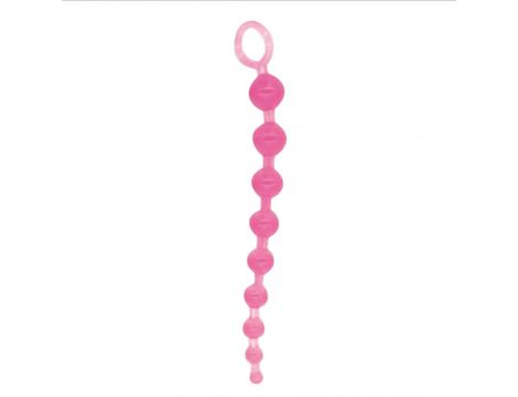 Koraliki analne silikonowe Lovesecret różowe 30 cm - 3