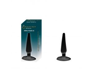 Korek analny z przyssawką Lovesecret czarny 11 cm