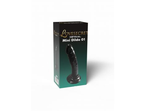 Mini dildo realistyczne Lovesecret czarne 14 cm z przyssawką