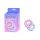 Pierścienie erekcyjne Lovesecret dwupak różowy niebieski 3,5 cm