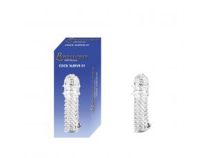 Rękaw na penisa przezroczysty z wypustkami Lovesecret LS37 12,5 cm