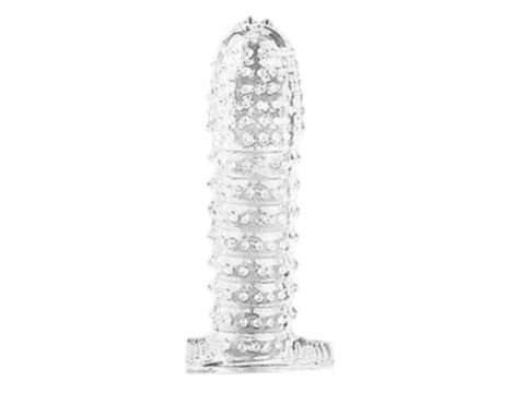 Rękaw na penisa przezroczysty z wypustkami Lovesecret 12,5 cm - 4