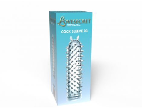 Rękaw na penisa przezroczysty z wypustkami Lovesecret 12,5 cm - 2