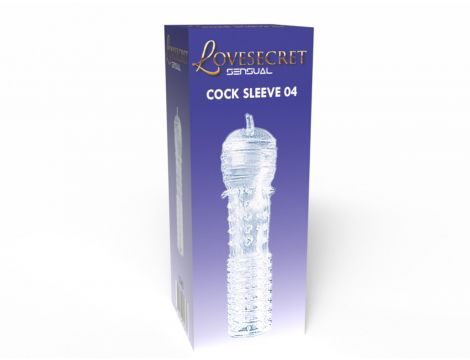 Rękaw na penisa przezroczysty z wypustkami Lovesecret 12,5 cm - 3