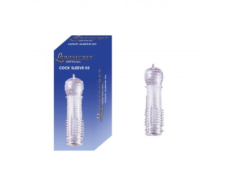 Transparentny rękaw na penisa z wypustkami Lovesecret 12,5 cm - 2