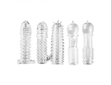 Transparentny rękaw na penisa z wypustkami Lovesecret 12,5 cm - 4