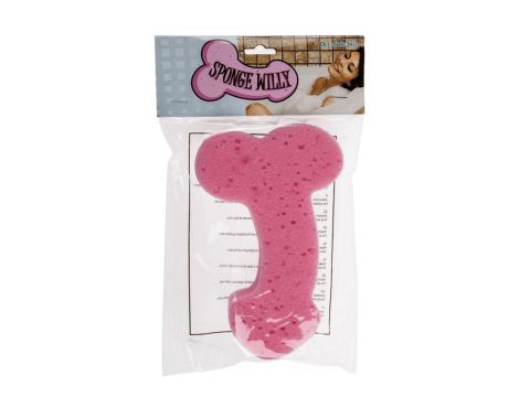 Zabawka - Bath Sponge Penis - 19cm Pink - 2
