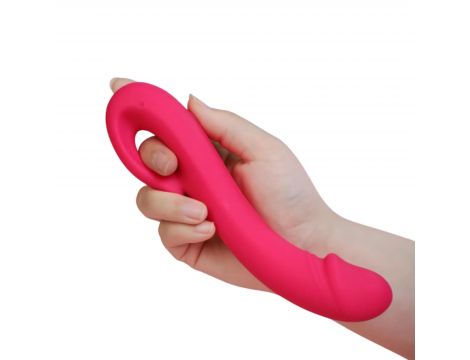 Wibrator punktu G Vibey elastyczny różowy USB 19 cm - 9