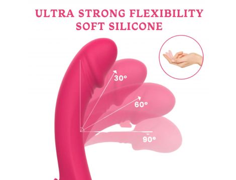 Wibrator punktu G Vibey elastyczny różowy USB 19 cm - 4