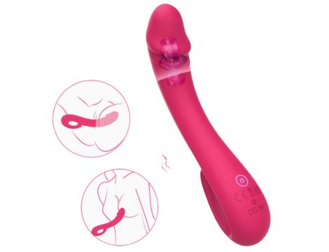 Wibrator punktu G Vibey elastyczny różowy USB 19 cm - 8