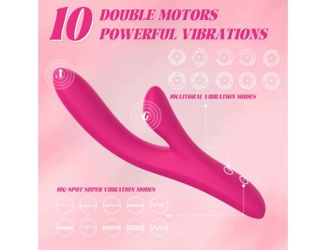 Wibrator króliczek Vibey Model Y Power Escorts różowy USB 23 5 cm - 3