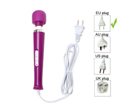 Stymulator-Magic Massager Wand Cable 110-240V Purple 10 Function - 6