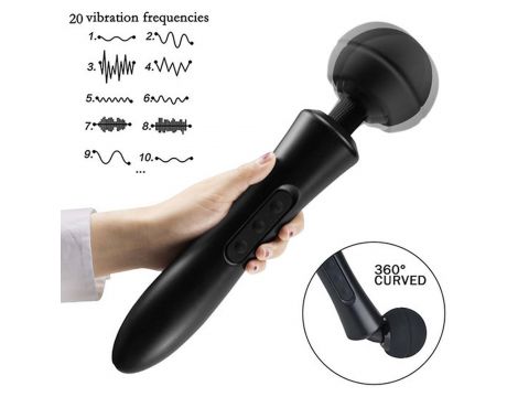 Stymulator-Massager Ultra Powerful -Big USB Black 20 Function - 2