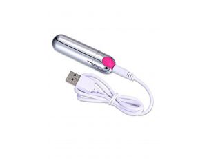 Wibrator-Strong Bullet Vibrator Silver/Pink USB 10 Function