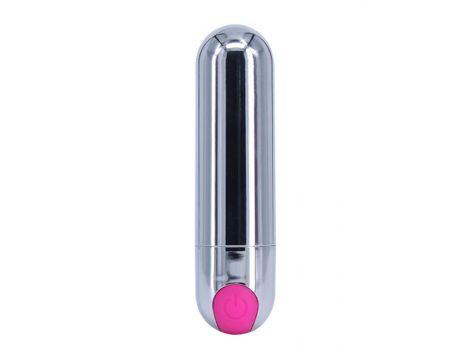 Wibrator-Strong Bullet Vibrator Silver/Pink USB 10 Function - 5