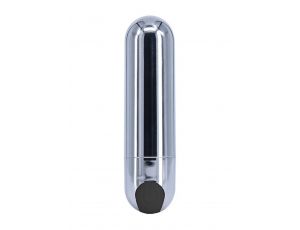 Wibrator-Strong Bullet Vibrator Silver/Black USB 10 Function