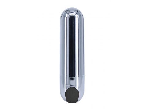 Wibrator-Strong Bullet Vibrator Silver/Black USB 10 Function