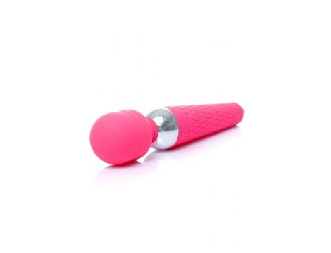 Masażer wand silikonowy B Series Magic różowy USB 19,5 cm 10 funkcji - 4
