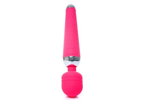 Masażer wand silikonowy B Series Magic różowy USB 19,5 cm 10 funkcji - 3