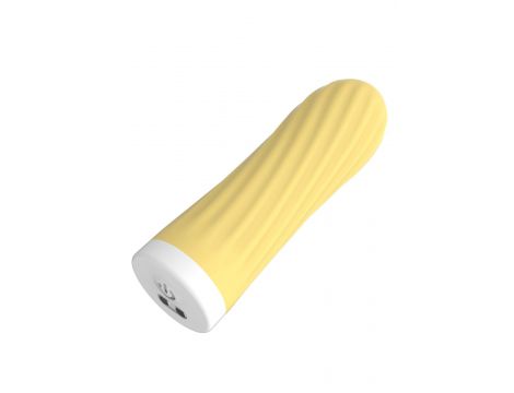 Stymulator-Rechargeable Silicone Touch Vibrator USB 10 Functions - Yellow