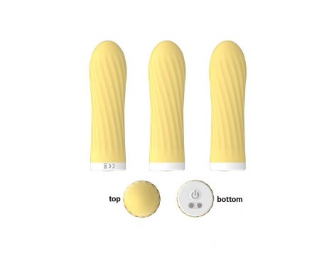 Stymulator-Rechargeable Silicone Touch Vibrator USB 10 Functions - Yellow - 8