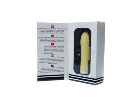 Stymulator-Rechargeable Silicone Touch Vibrator USB 10 Functions - Yellow - 4